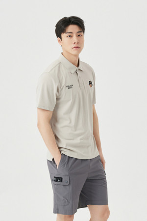 (M) Regular-Fit Collar Pique T-shirt