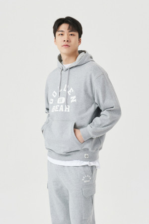 (M) Curved Logo Hoody