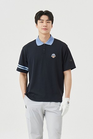 (M) Lightweight Pique Collar T-shirt