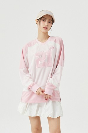 (W) Mesh Hybrid Long T-shirt