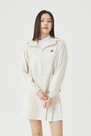 (W) Grid Peplum Hoody Jacket