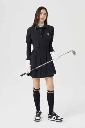 (W) Full-zip Collar Dress				 					 					