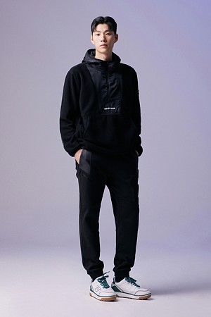 (남성) Padded Straight Pants_BLACK-a