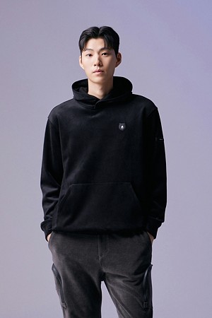(남성) Jersey Corduroy Hood Pullover_BLACK-a