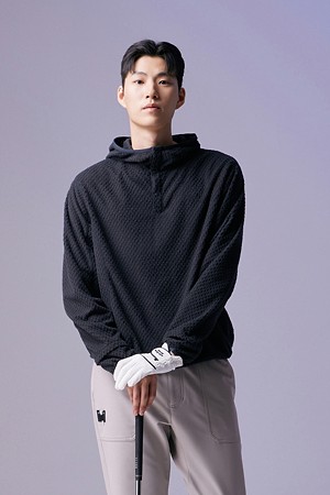 (남성) Fluffy Thermal Quarter Snap Down Mid-Layer_GREY-a