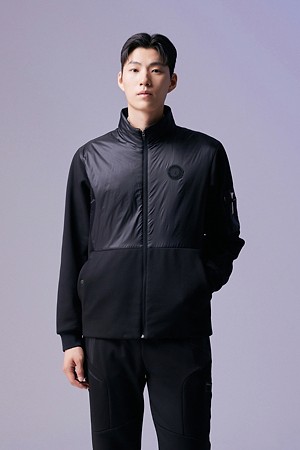 (남성) Hybrid Soft-shell Full-Zip Jumper_BLACK-a