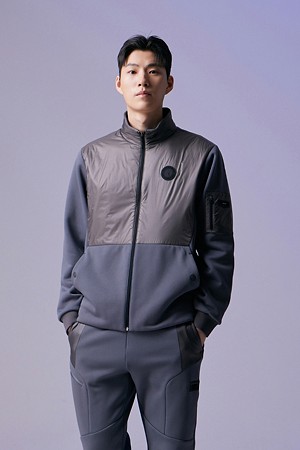 (남성) Hybrid Soft-shell Full-Zip Jumper_GREY-a