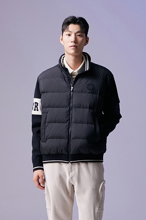 (남성) Knit Hybrid Down Jumper_BLACK-a