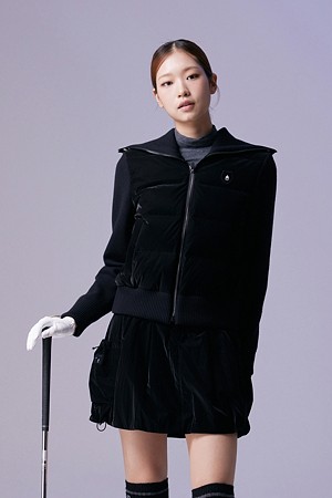 (여성) Knit Hybrid Down Jumper_BLACK-a