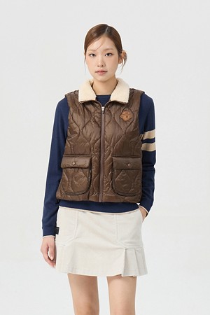 (여성) Back Graphic Quilted Vest