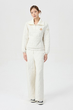 (여성) Quilted Wide Pants (SET UP)_IVORY-a