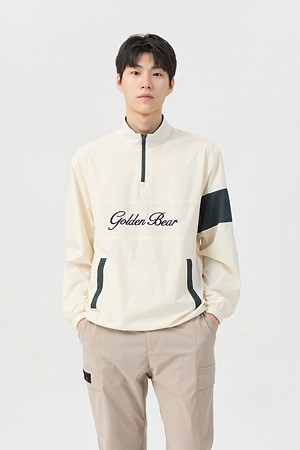 (남성) Woven Lined Half-Zip Pullover
