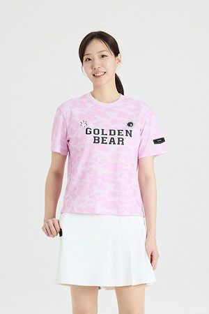 (W) Camo Chest Logo Whole Print T-shirt