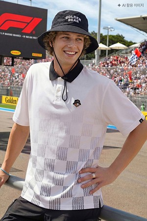 (M) Lightweight Printed Collar T-shirt