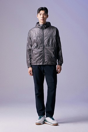 (남성) Brushed Back Cargo Tapered Pants_BLACK-a
