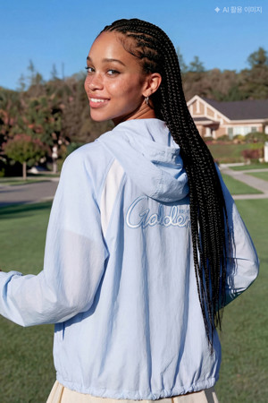 (W) Mesh Contrast Windbreaker