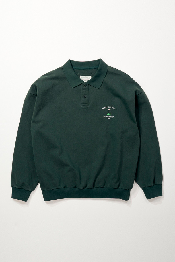 HENRY COTTON'S - 스웨트셔츠 - [British Sporting Club] Washing collar sweatshirt