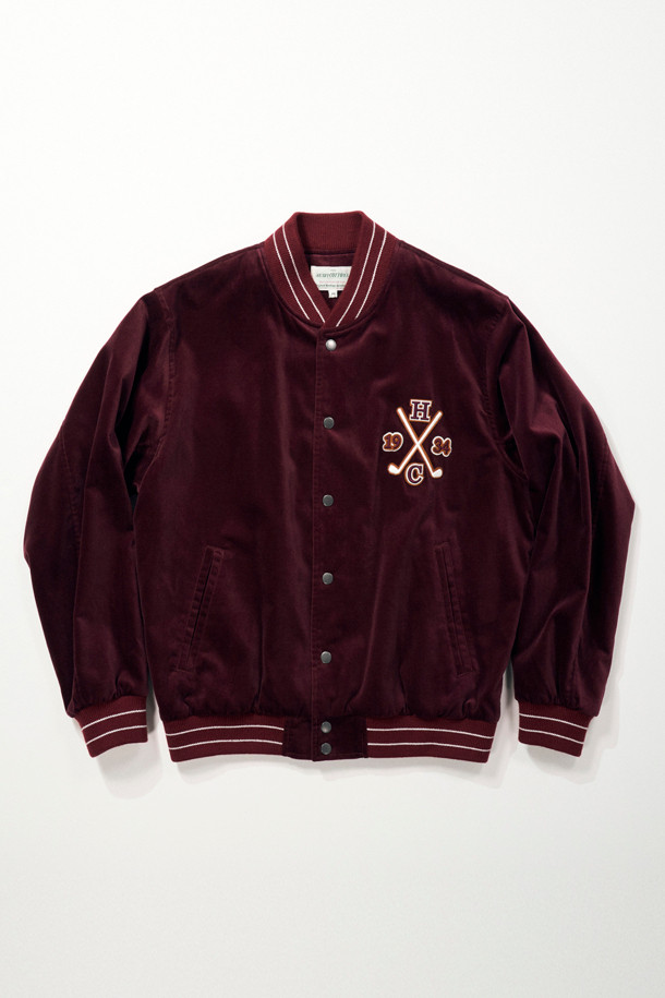 HENRY COTTON'S - 블루종/점퍼 - [British Sporting Club] Golf artwork velvet blouson jacket 