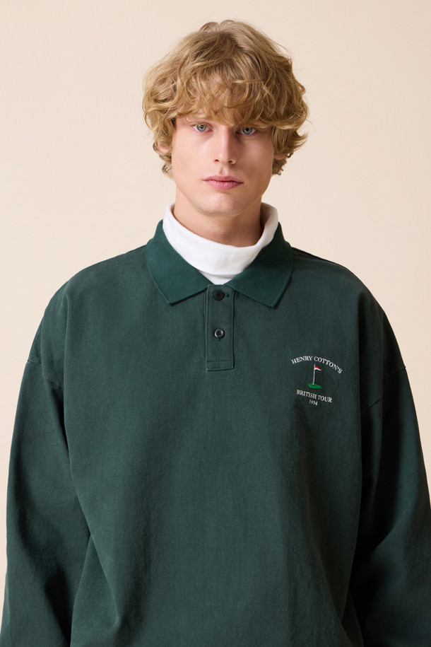 HENRY COTTON'S - 스웨트셔츠 - [British Sporting Club] Washing collar sweatshirt