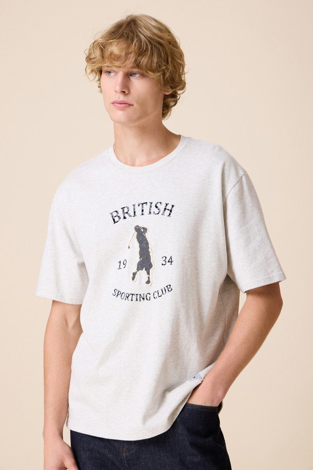 HENRY COTTON'S - 반팔티셔츠 - [British Sporting Club] Applique half T-Shirt