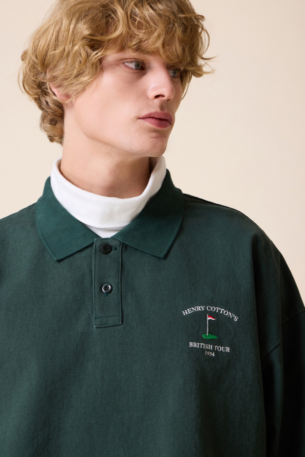 HENRY COTTON'S - 스웨트셔츠 - [British Sporting Club] Washing collar sweatshirt