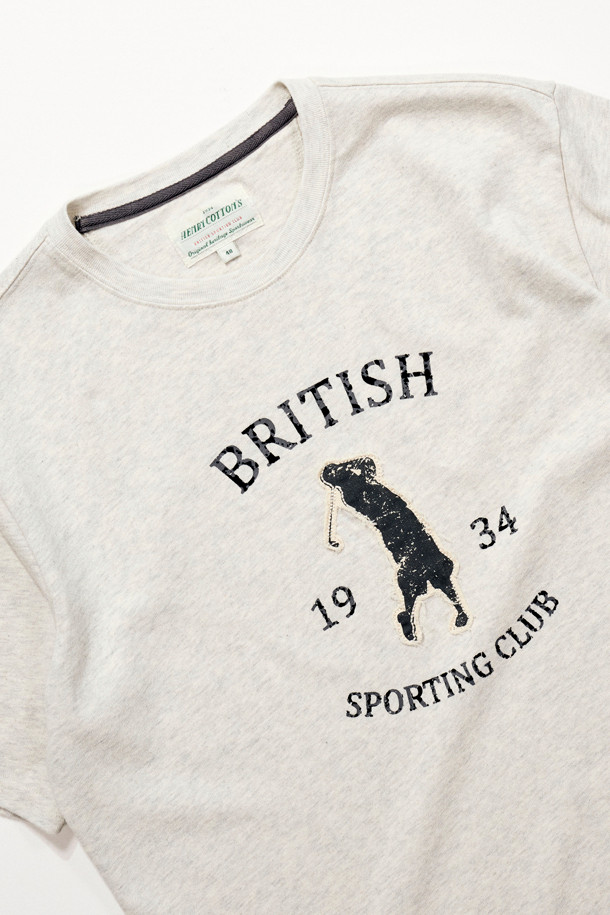 HENRY COTTON'S - 반팔티셔츠 - [British Sporting Club] Applique half T-Shirt