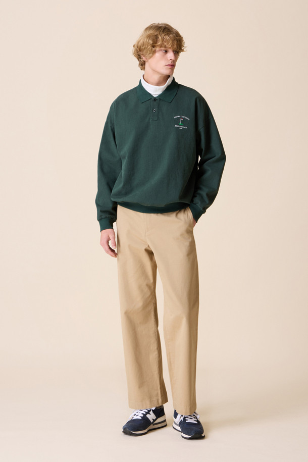 HENRY COTTON'S - 스웨트셔츠 - [British Sporting Club] Washing collar sweatshirt