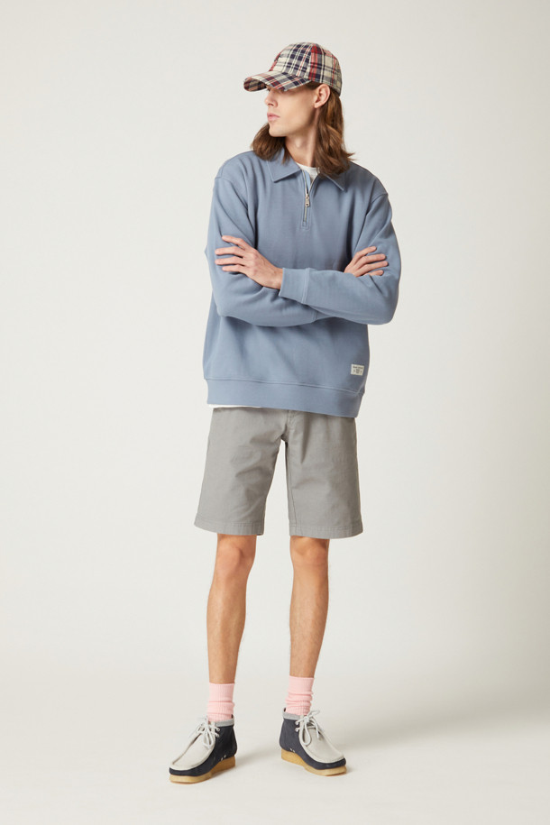 HENRY COTTON'S - 티셔츠 - S/S 집업 폴로 티셔츠