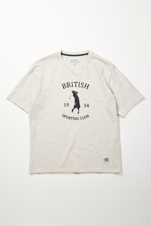 [British Sporting Club] Applique half T-Shirt