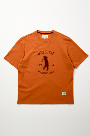 [British Sporting Club] Applique half T-Shirt