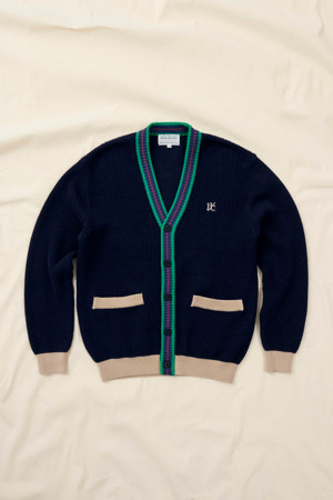 [British Sporting Club] Color mixed Cardigan