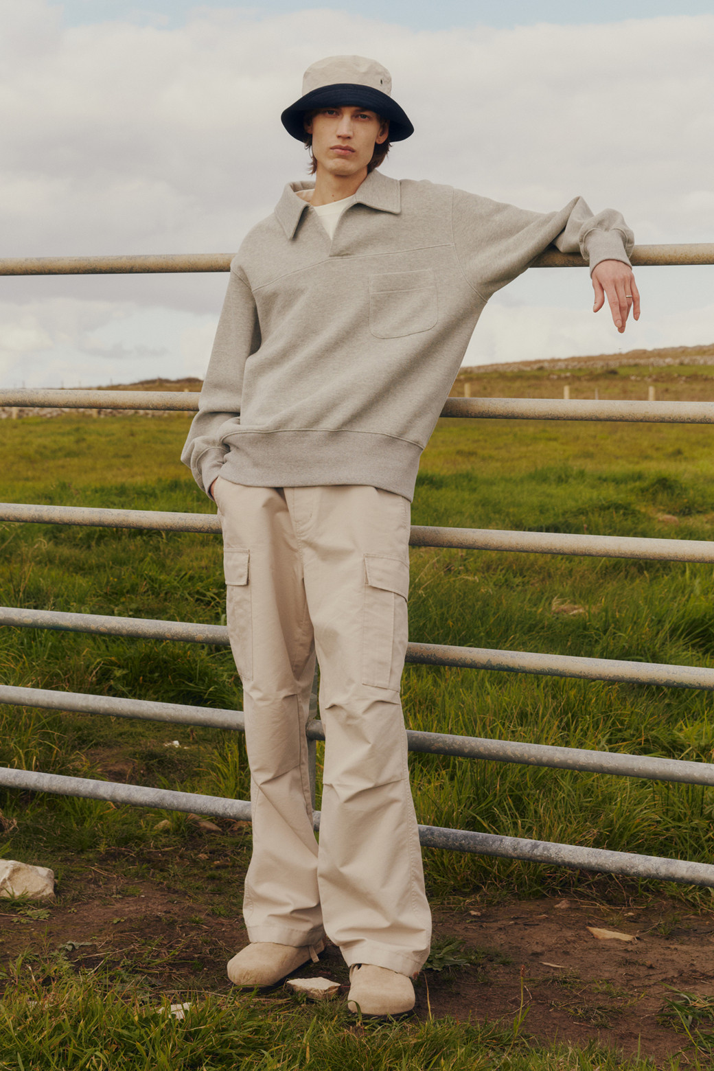 HENRY COTTON'S - 긴팔티셔츠 - (FFC x DOCUMENT) Open-Collared Long Sleeve Jersey
