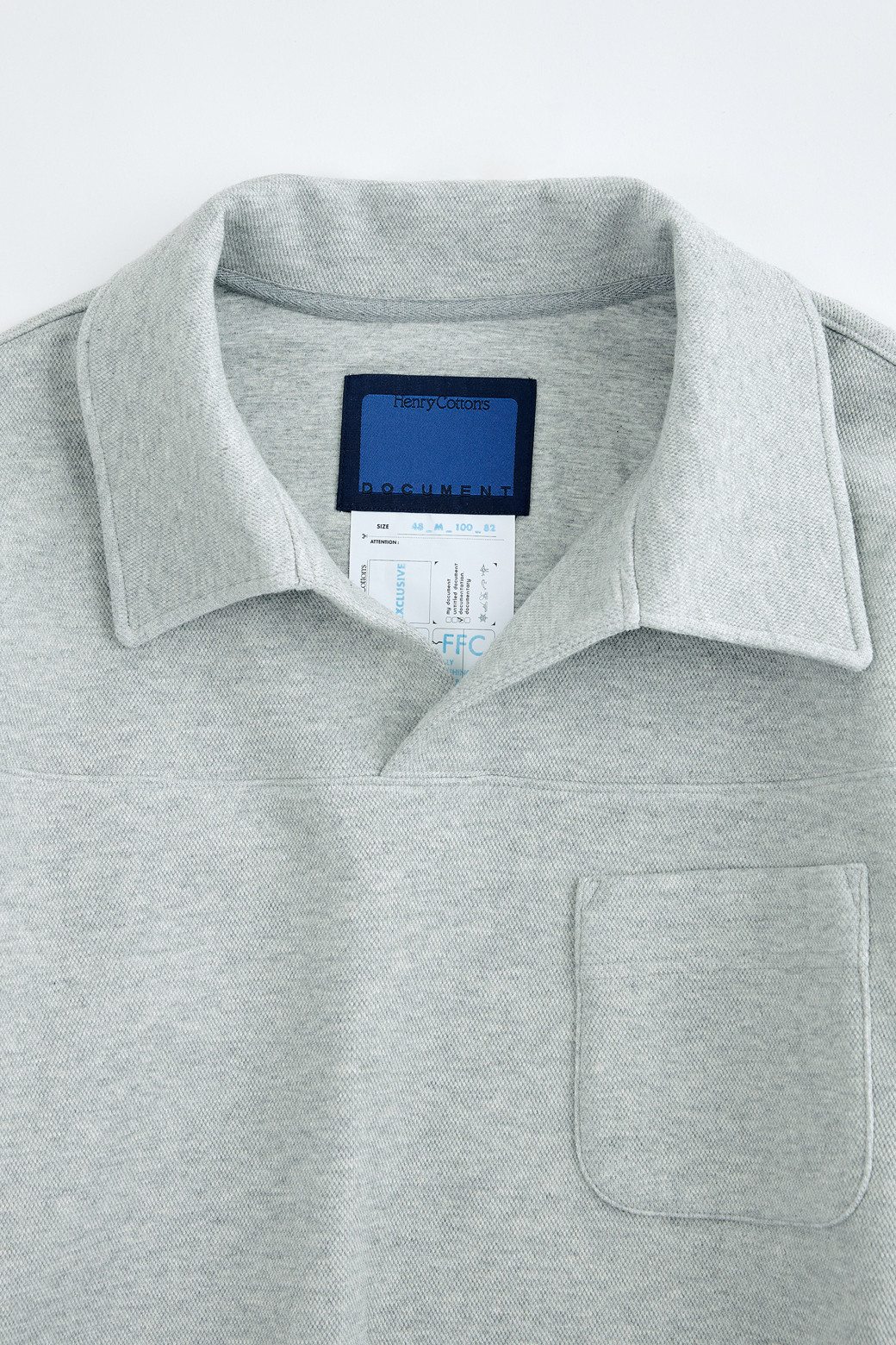 HENRY COTTON'S - 긴팔티셔츠 - (FFC x DOCUMENT) Open-Collared Long Sleeve Jersey
