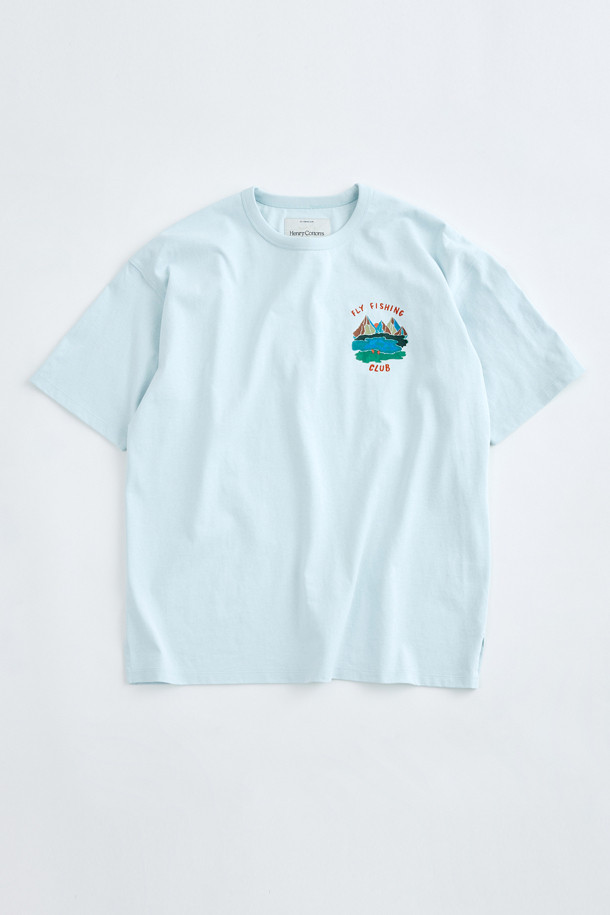 HENRY COTTON'S - 반팔티셔츠 - (Fly Fishing Club) Artwork round T-shirt