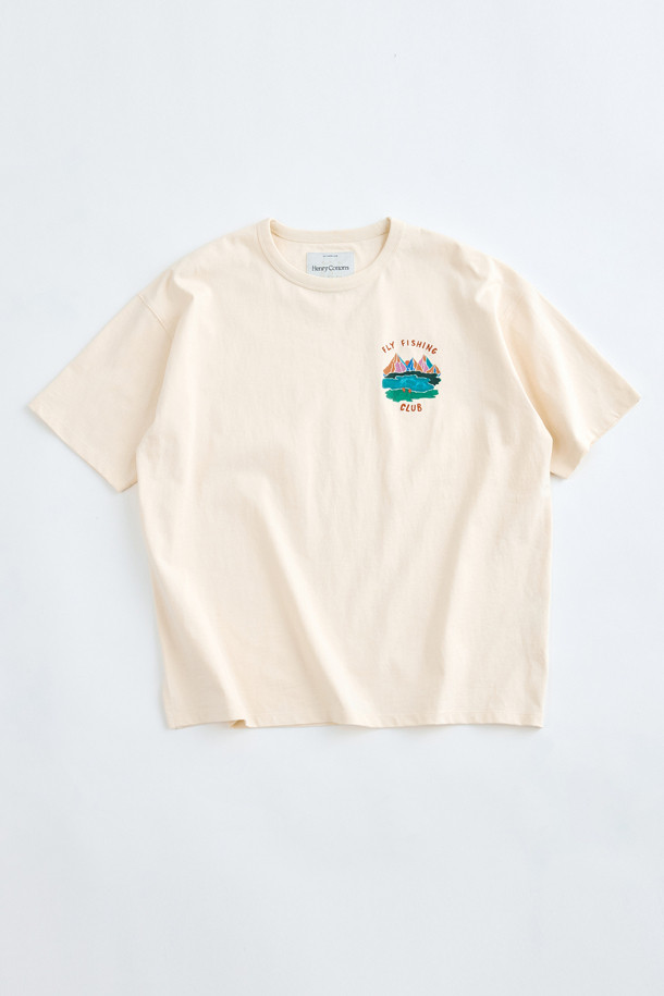 HENRY COTTON'S - 반팔티셔츠 - (Fly Fishing Club) Artwork round T-shirt