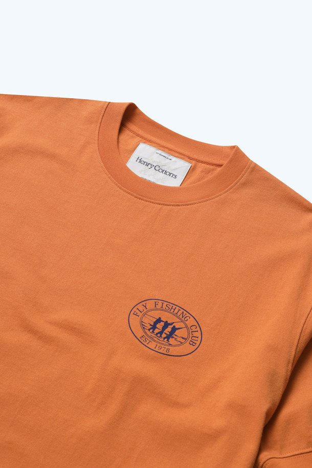 HENRY COTTON'S - 반팔티셔츠 - (Fly Fishing Club) Stamp Logo T-shirt