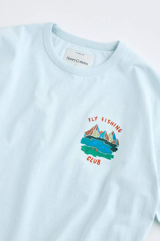 HENRY COTTON'S - 반팔티셔츠 - (Fly Fishing Club) Artwork round T-shirt