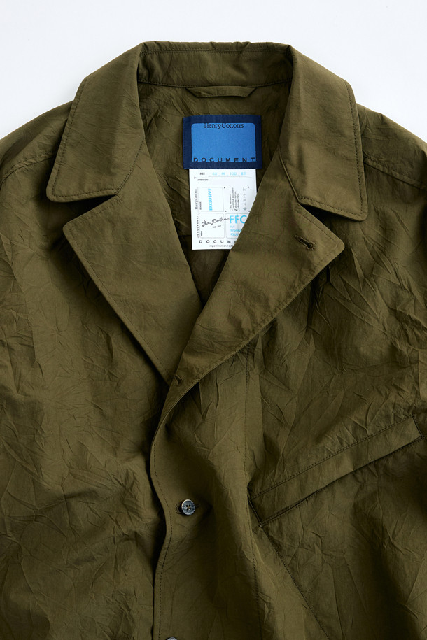 HENRY COTTON'S - 셔츠형자켓 - (FFC x Document) Waxed Crinkled Shirting Jacket