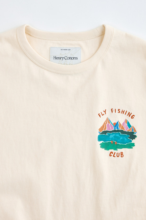 HENRY COTTON'S - 반팔티셔츠 - (Fly Fishing Club) Artwork round T-shirt