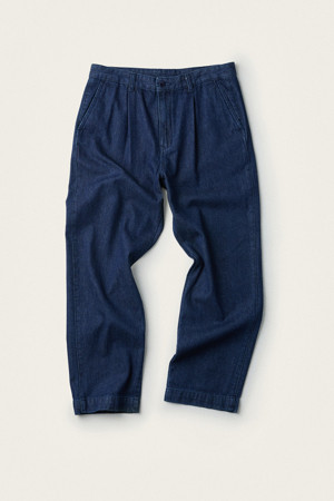 [British Sporting Club] Tuck Twill Denim Pants