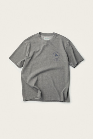 [British Sporting Club] Embroidery Pigment Short-Sleeve T-Shirt