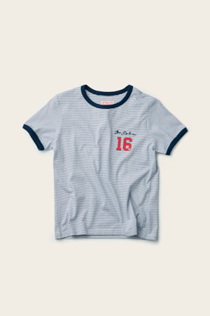 [BSC X clove] Stripe Short-Sleeve Ringer T-Shirt (W)