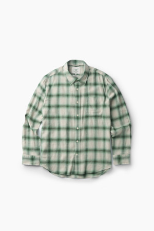 [imported Fabric] 그린 옴브레 체크 셔츠 (컴포트핏)