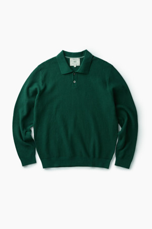 코튼 캐시 폴로 니트