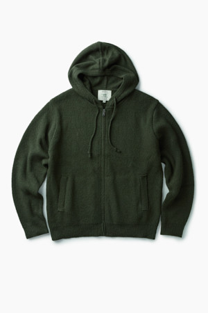 후드형 집업 가디건