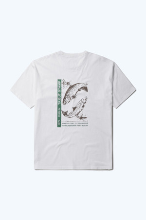 (Fly Fishing Club) Fishing Print Round T-shirt