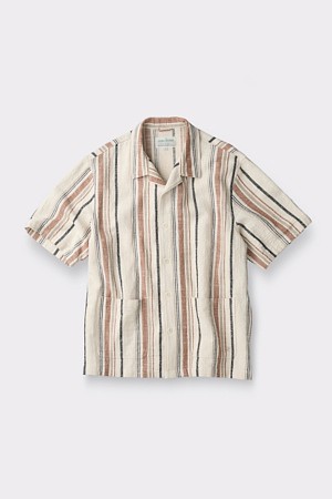 [British Sporting Club] Multi Color Stripe Half Sleeve Shirts