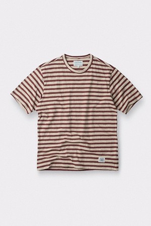 [British Sporting Club] Stripe Slub Short-Sleeves T-Shirt