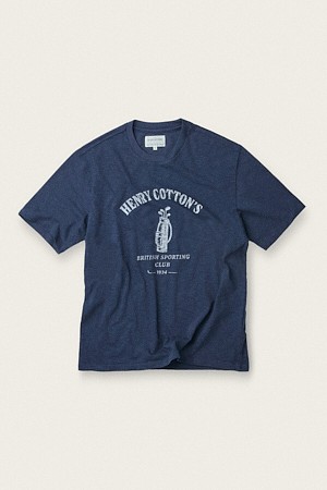 [British Sporting Club] Caddie Bag Slub Short-Sleeve T-Shirts