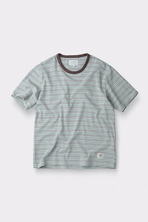 [British Sporting Club] Multi Stripe Short-Sleeves T-Shirt